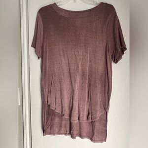Casual distressed-style Mauve Top